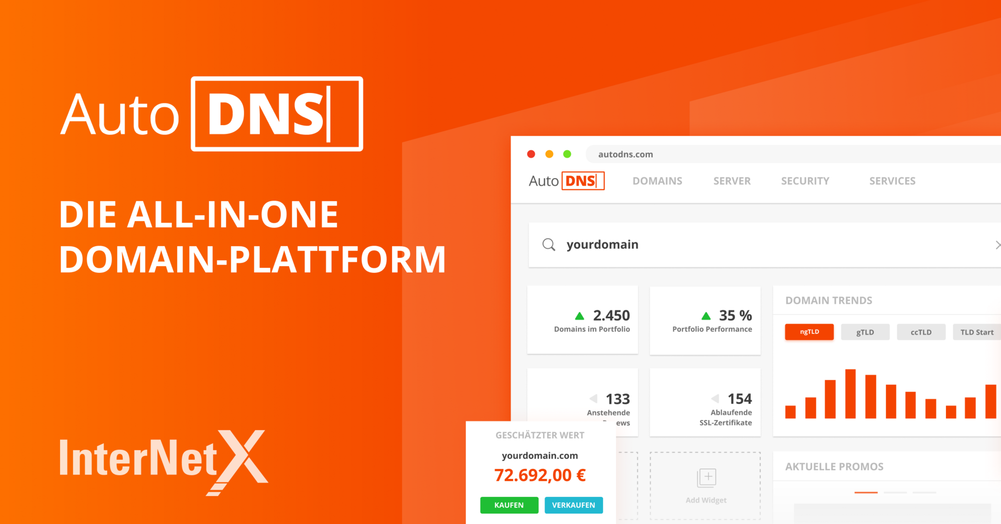 AutoDNS the allinone domain platform for professional domaining.