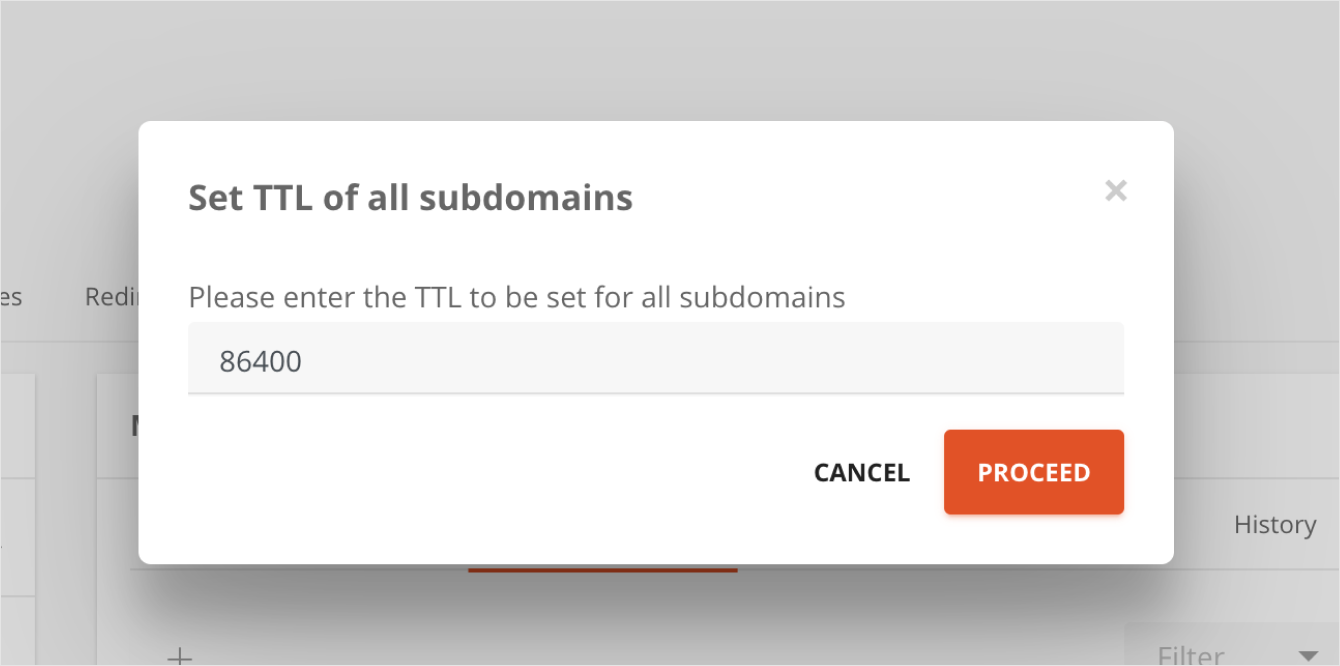 TTL Filter options in AutoDNS